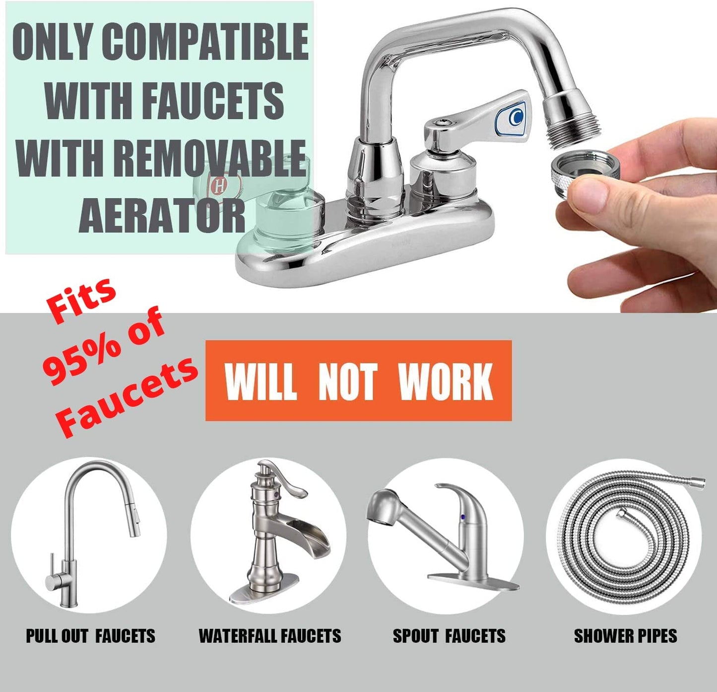 Adapter for attaching a garden hose to kitchen sink
