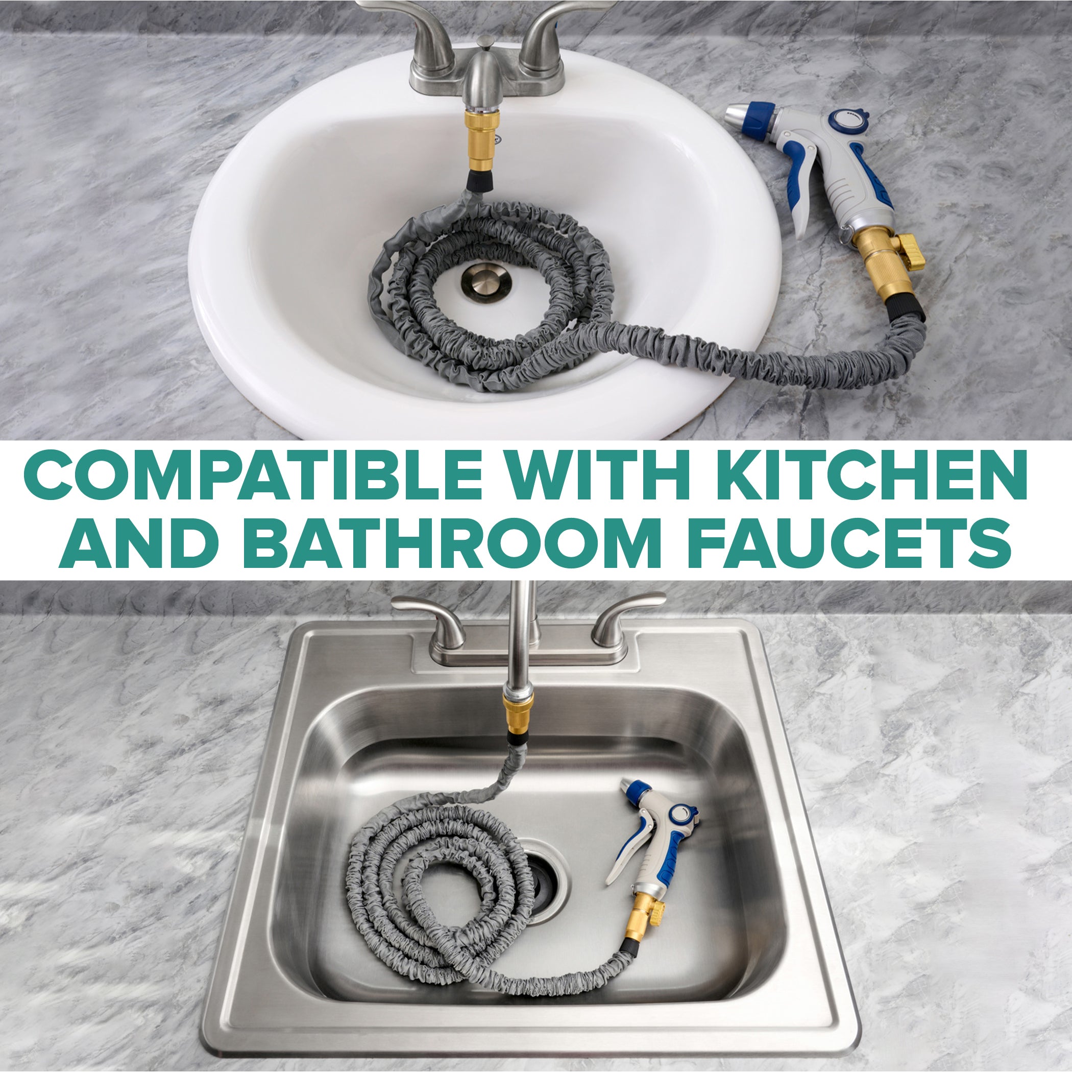Hose Attachment For Kitchen Sink AND Bathroom Faucet