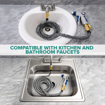 Hose attachment for bathroom and kitchen sink